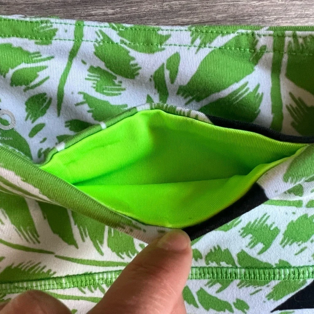 Alo yoga Goddess Leggings Palm Springs Leaf Print Ribbed Yoga Leggings Size xs